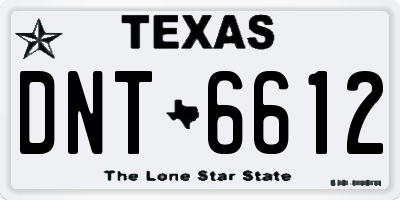 TX license plate DNT6612