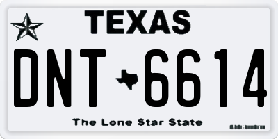 TX license plate DNT6614