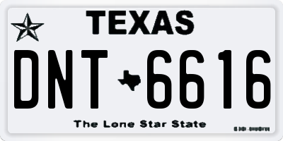 TX license plate DNT6616
