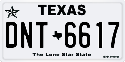 TX license plate DNT6617
