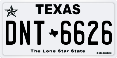 TX license plate DNT6626