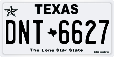 TX license plate DNT6627