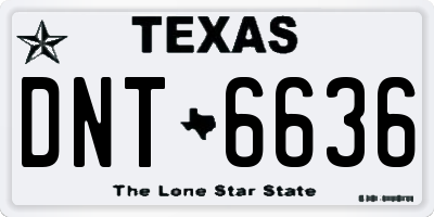 TX license plate DNT6636