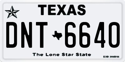 TX license plate DNT6640