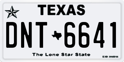 TX license plate DNT6641
