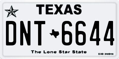 TX license plate DNT6644