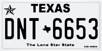 TX license plate DNT6653