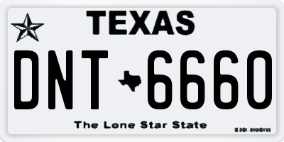 TX license plate DNT6660