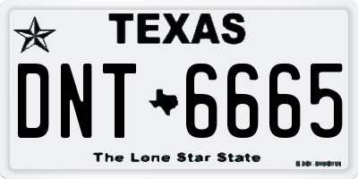 TX license plate DNT6665