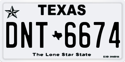 TX license plate DNT6674