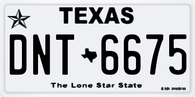 TX license plate DNT6675