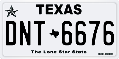 TX license plate DNT6676