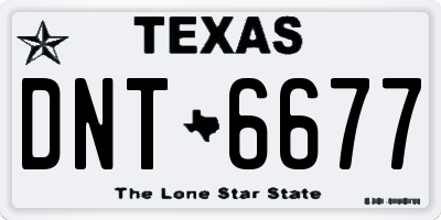 TX license plate DNT6677