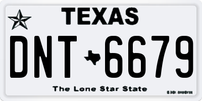 TX license plate DNT6679