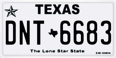 TX license plate DNT6683