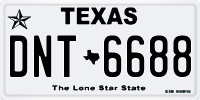 TX license plate DNT6688
