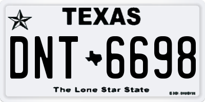TX license plate DNT6698