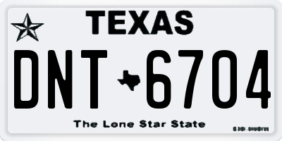 TX license plate DNT6704