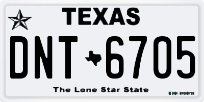 TX license plate DNT6705