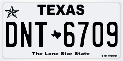 TX license plate DNT6709