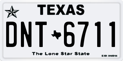 TX license plate DNT6711