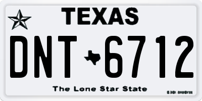 TX license plate DNT6712