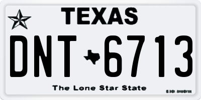 TX license plate DNT6713