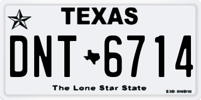 TX license plate DNT6714