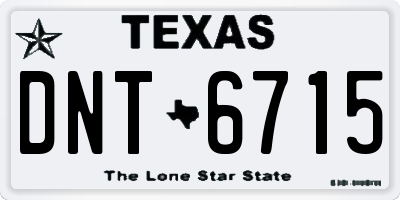 TX license plate DNT6715