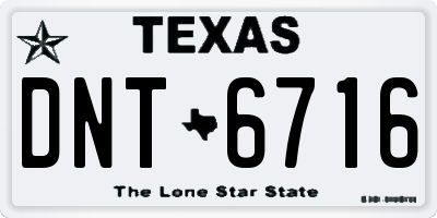 TX license plate DNT6716