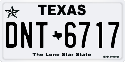 TX license plate DNT6717