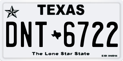 TX license plate DNT6722
