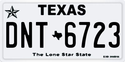 TX license plate DNT6723