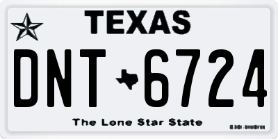 TX license plate DNT6724