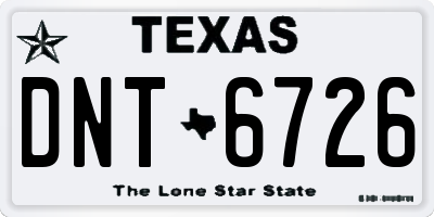 TX license plate DNT6726