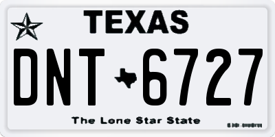 TX license plate DNT6727