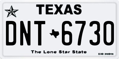 TX license plate DNT6730