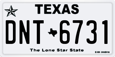 TX license plate DNT6731