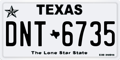 TX license plate DNT6735