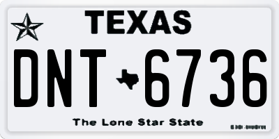 TX license plate DNT6736