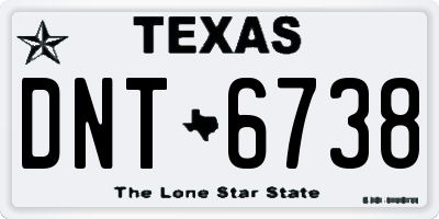 TX license plate DNT6738