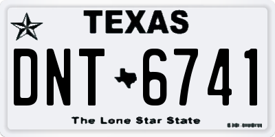 TX license plate DNT6741