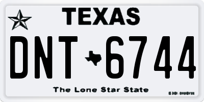 TX license plate DNT6744