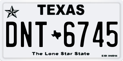 TX license plate DNT6745