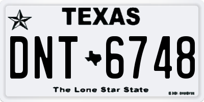 TX license plate DNT6748