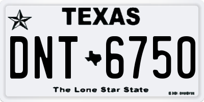TX license plate DNT6750