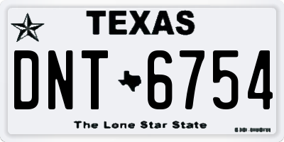 TX license plate DNT6754