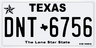 TX license plate DNT6756