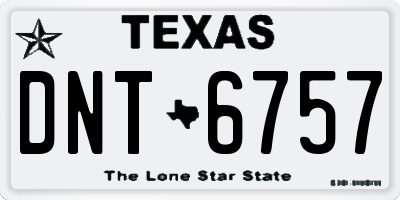 TX license plate DNT6757