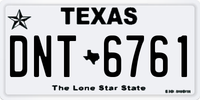 TX license plate DNT6761